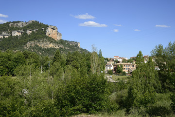 Fototapeta na wymiar Sierra and around the town of Uña, Cuenca, Castilla La Mancha.