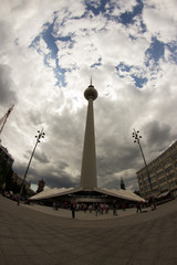 Obraz premium Fernsehturm di Berlino di Berlino, Germania