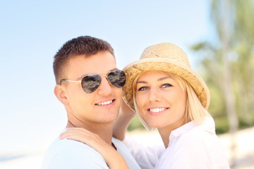 Romantic couple at the beach