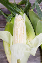 Fresh Ripe Sweet White Corn