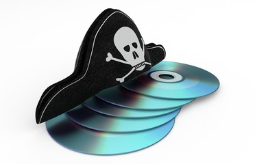 stealing cd - Data hacking concept