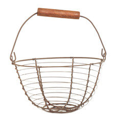 Wire basket isolated on white