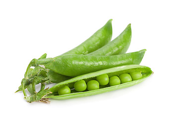 Peas vegetable on white