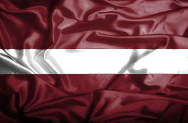 Latvia waving flag