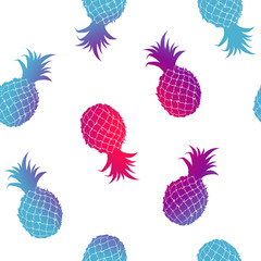 Pineapples colorful seamless texture pattern © Yuzach