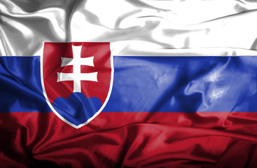 Slovakia waving flag