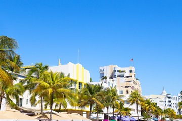 Modern buildings of Miami Beach, Florida.