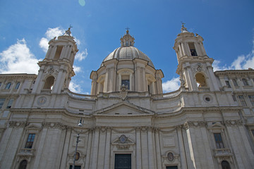 Fototapeta na wymiar Церковь Сант-Аньезе-ин-Агоне, Рим, Италия.