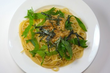 ナメタケの和風パスタ