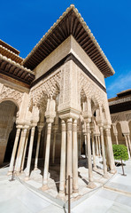 Detail of the famous Alhambra palace, Granada, Andalusia, Spain.