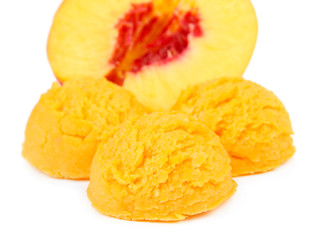 Delicious ice cream isolated on white