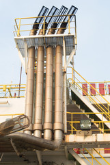 exhaust pipe on brage in oil and gas industry