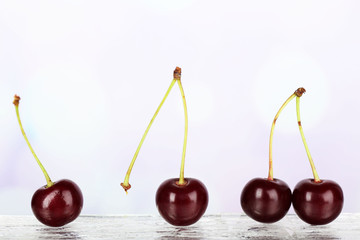Sweet cherries on light background