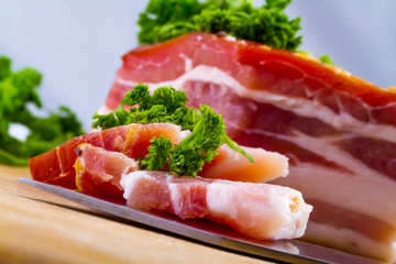 Smoked bacon and parsley herb