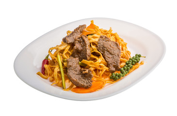 Fried noodles with beef