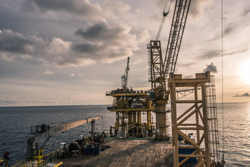 rig platform of oil and gas industry process HDR style