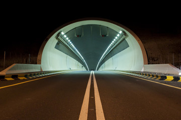 A tunnel on Kalba - Sharjah highway, UAE