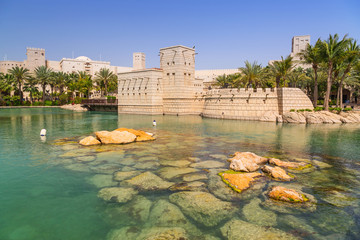 Obraz premium Amazing architecture of tropical resort in Dubai, UAE