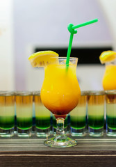 fresh cocktail at the wedding