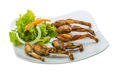 Grilled frog legs