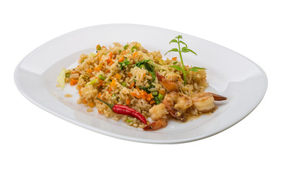 Fried rice with shrimps