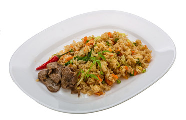Fried rice with beef