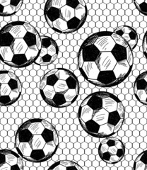 Obraz premium Football (soccer) theme seamless pattern