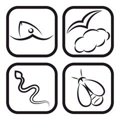 animals vector hand drawn