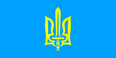 Flag Organization of Ukrainian Nationalists - obrazy, fototapety, plakaty