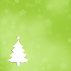 Weihnachten Hintergrund grün mit Tannenbaum weiß