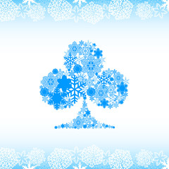 Snow alphabet. Symbols of the snow