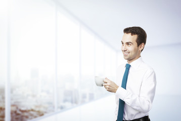 businessman with coffee