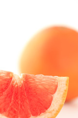 Grapefruit on white background