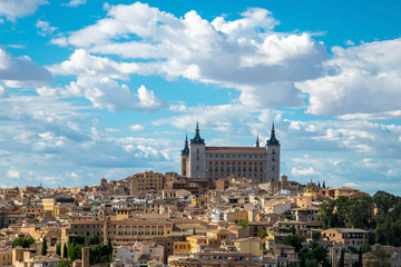 Fototapeta na wymiar Panorama of the Alcazar of Toledo, near Madrid, Spain.