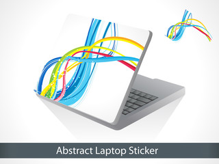 abstract colorful laptop sticker