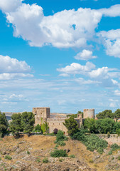 Fototapeta na wymiar Oropesa castle at Toledo Castilla La Mancha in Spain