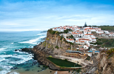 Fototapeta na wymiar Azenhas do Mar, a beautiful town in the municipality of Sintra,