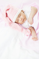 Fototapeta na wymiar newborn baby one month age