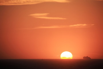 hirtshals danimarca tramonto alba