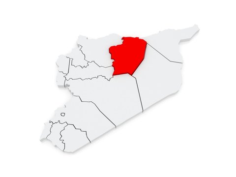 Map of Racca. Syria.