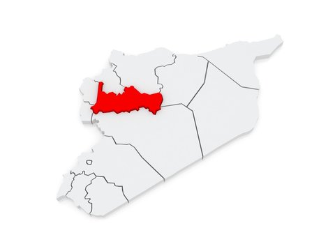 Map of Ham. Syria.