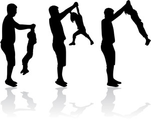 Family silhouettes