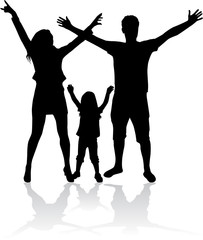 Fototapeta premium Family silhouettes
