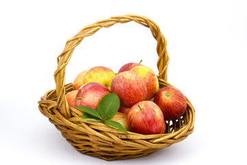 fresh apples in a basket