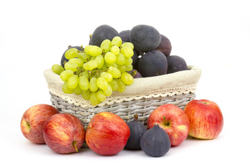 fresh fruits in a basket