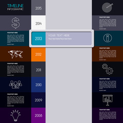 Vector timeline infographic. Modern simple design.