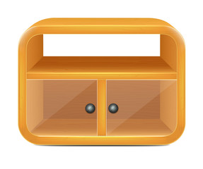 Isolated Cartoon Vector Cupboard
