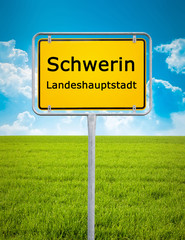 city sign of Schwerin