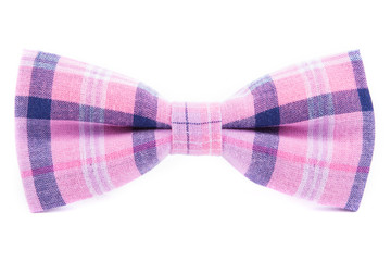 checkered bow tie isolated on white background