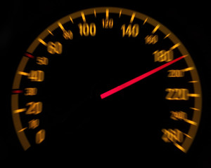 Fototapeta Car speedometer and counter - Speed concept obraz